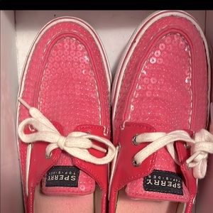 Sparkly pink sperrys